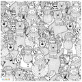 Winter Characters Doodle Art image 0