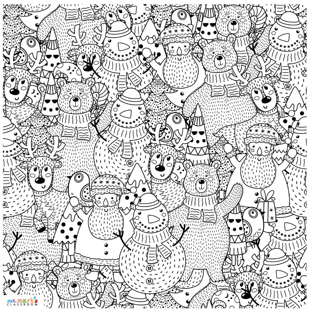 Winter Characters Doodle Art image 0