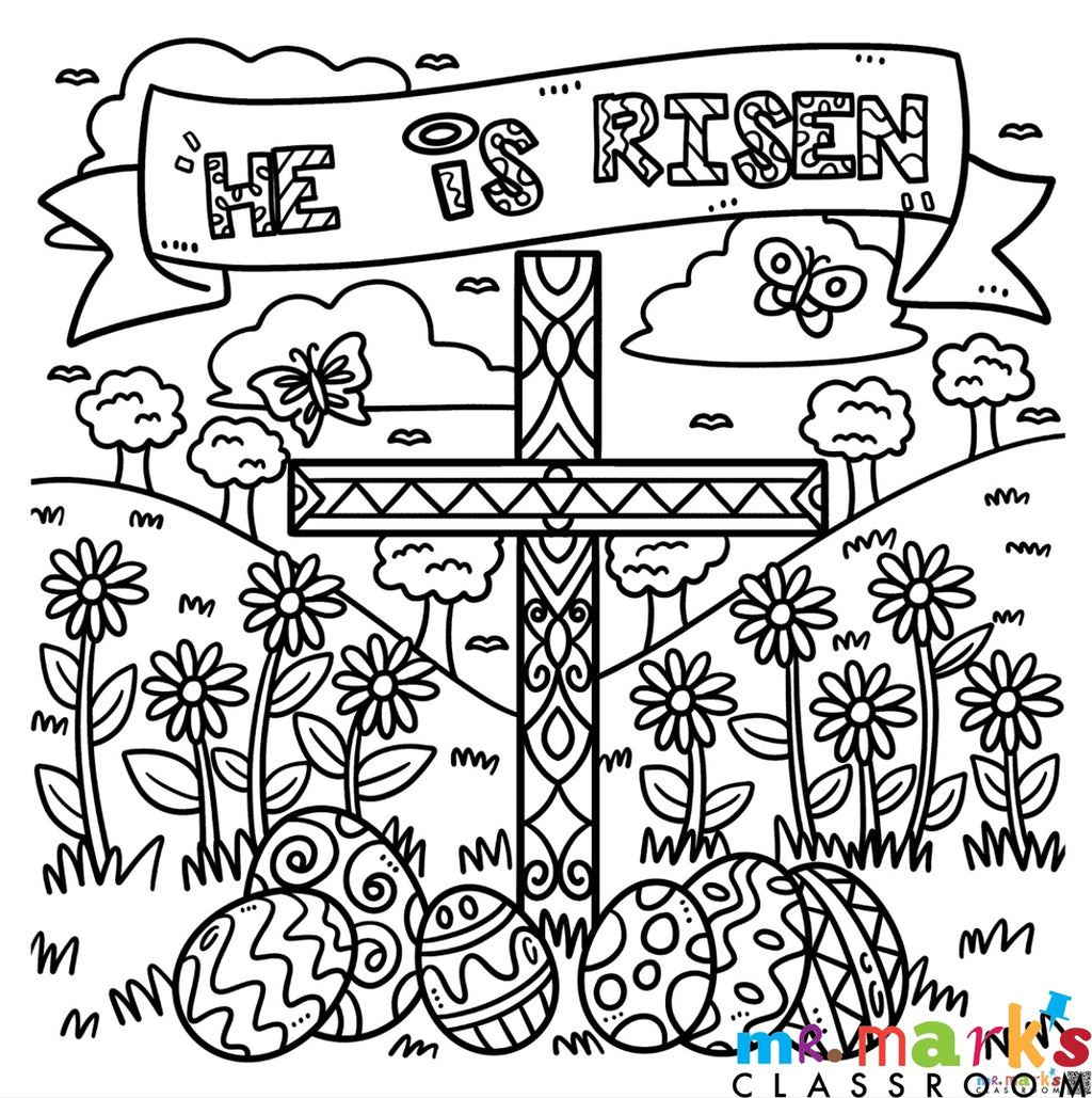 Easter Doodle Art Individuals - Cross image