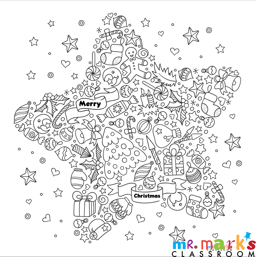 Christmas Doodle Art Posters (Individuals) - Christmas Star image
