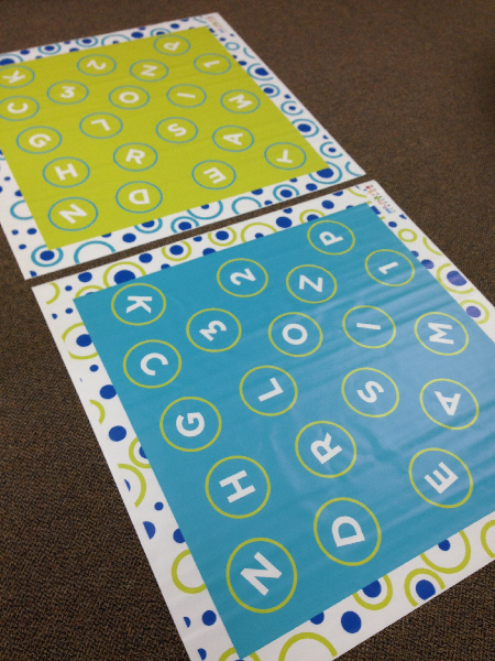 Bible Book Hop Mats - Aqua/Lime (2-pack) image