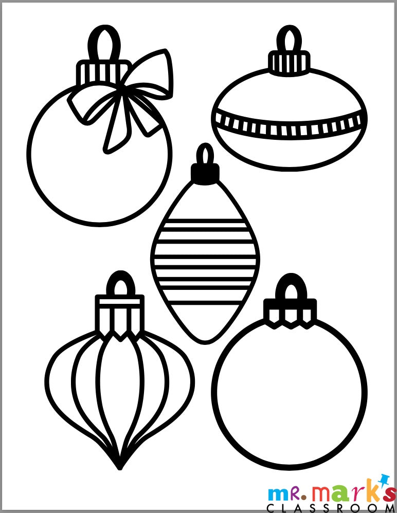 FREE Christmas Ornaments (Outlined) image 0