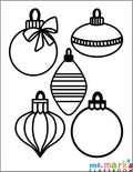 FREE Christmas Ornaments (Outlined) image 0