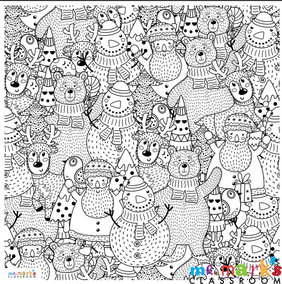 Christmas Doodle Art Posters (Individuals) image 1