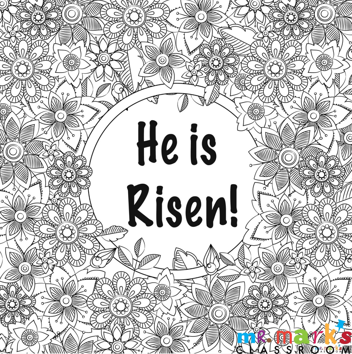 Easter Doodle Art Individuals - He is Risen Frame image