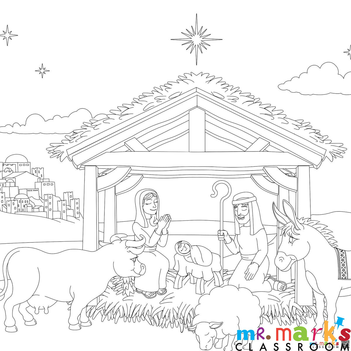 Christmas Doodle Art Bundle 2 (Includes Nativity Doodle) image 3