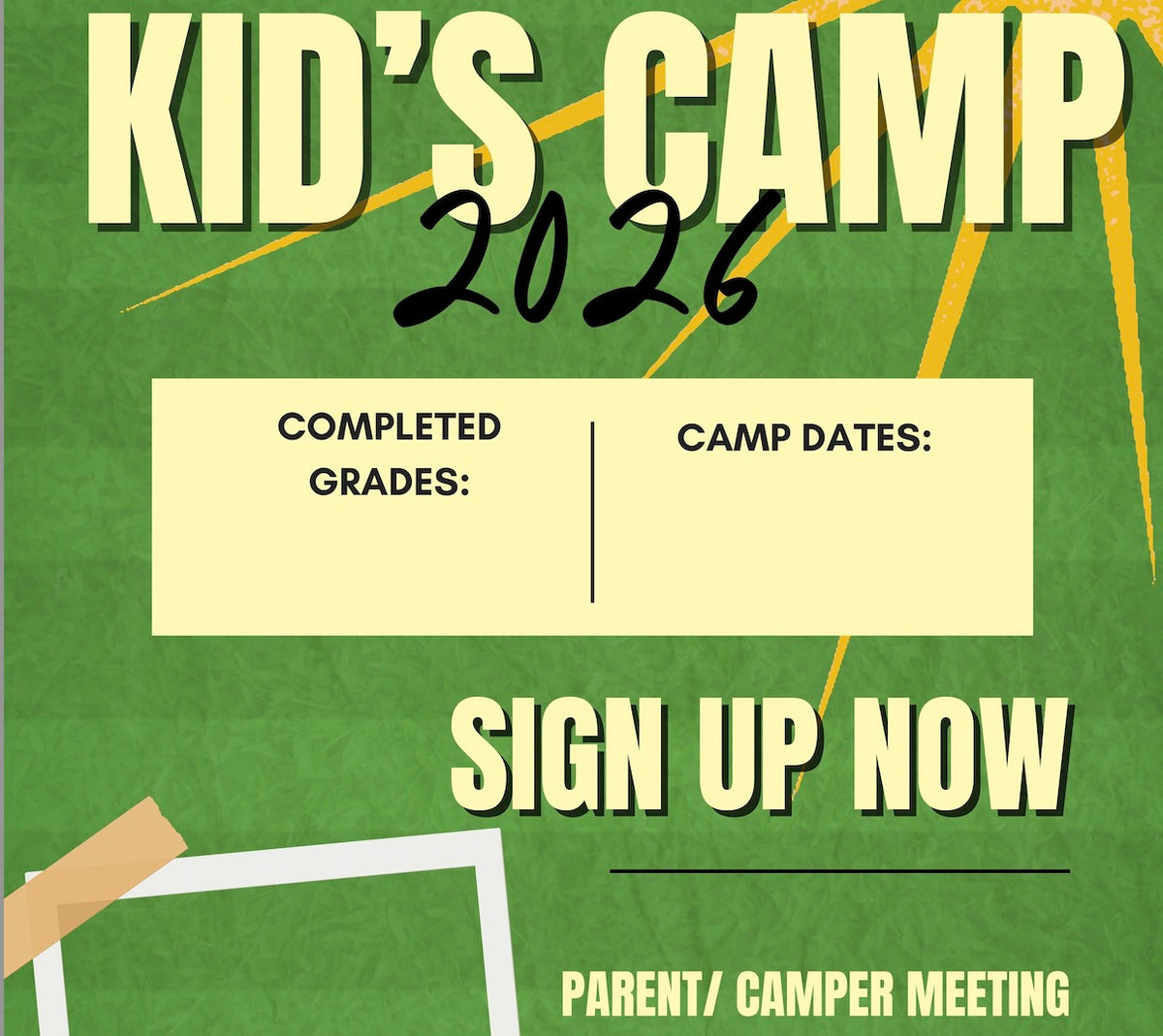 Camp Sign Up Poster image 1