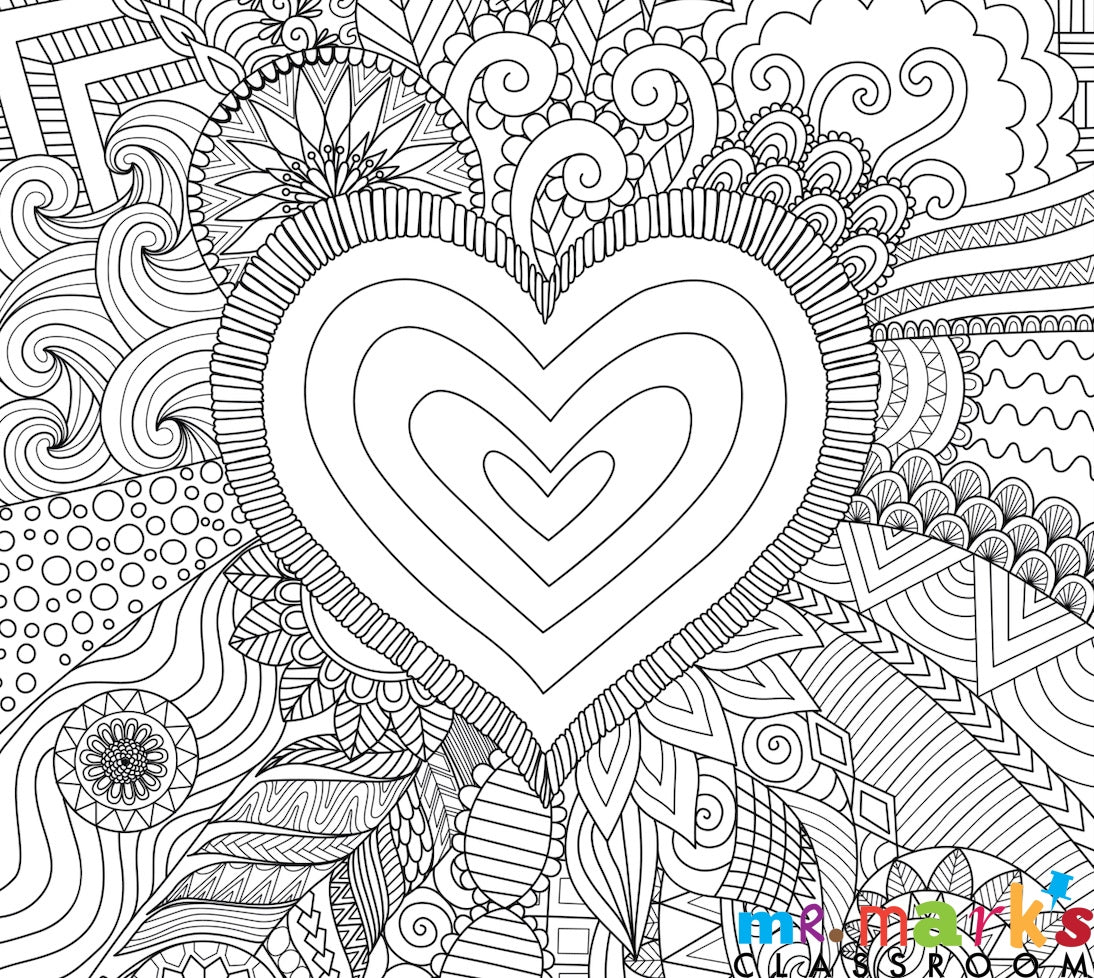 Valentine's Doodle Art- Individuals - Centered Heart image