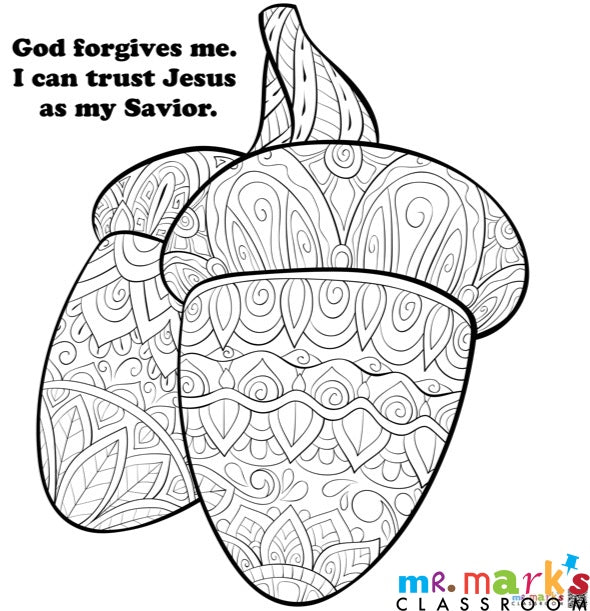 VBS Nature Doodle Art- Individuals - Preschool Acorn with the Day 4 Truth image