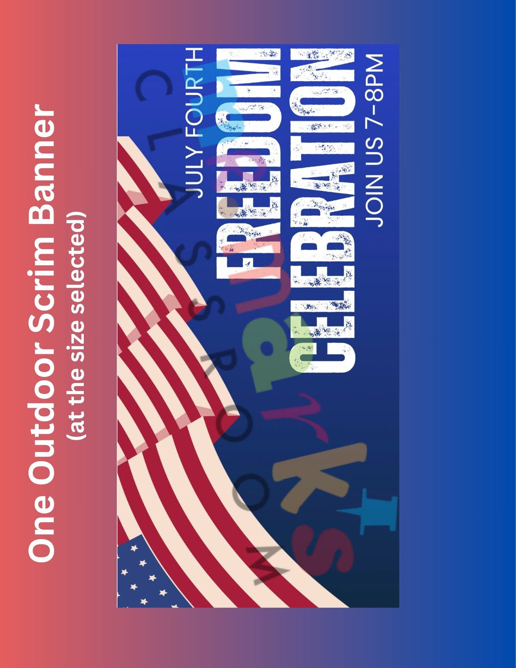 Outdoor Banner: USA Celebration
