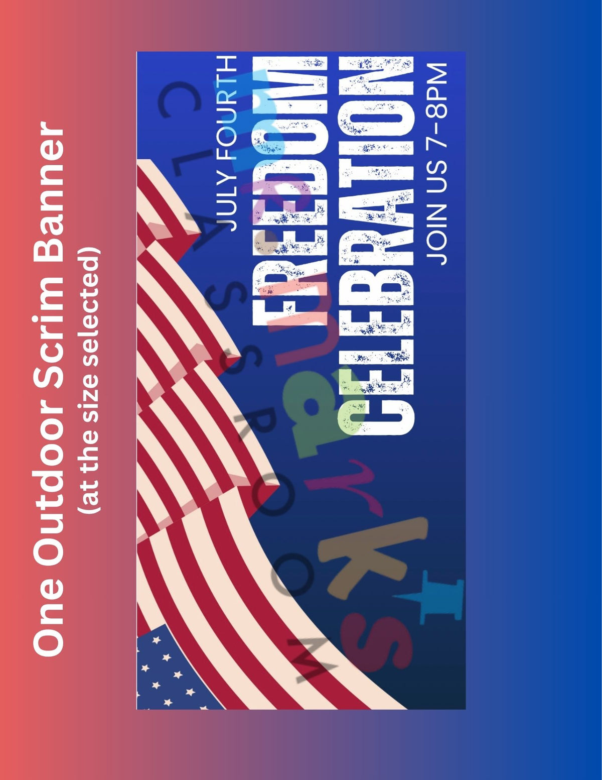 Outdoor Banner: USA Celebration