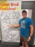 Summer Countdown Doodle Art Door Poster