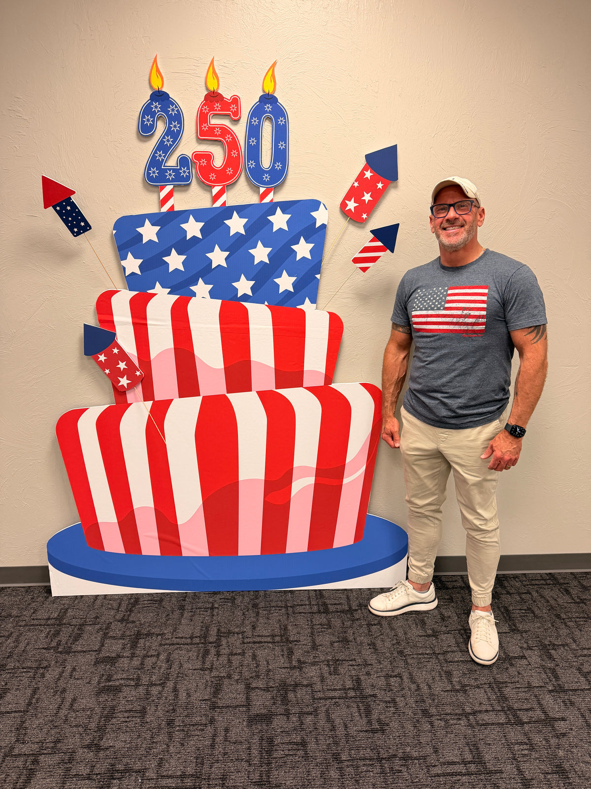 USA Birthday Cake Prop