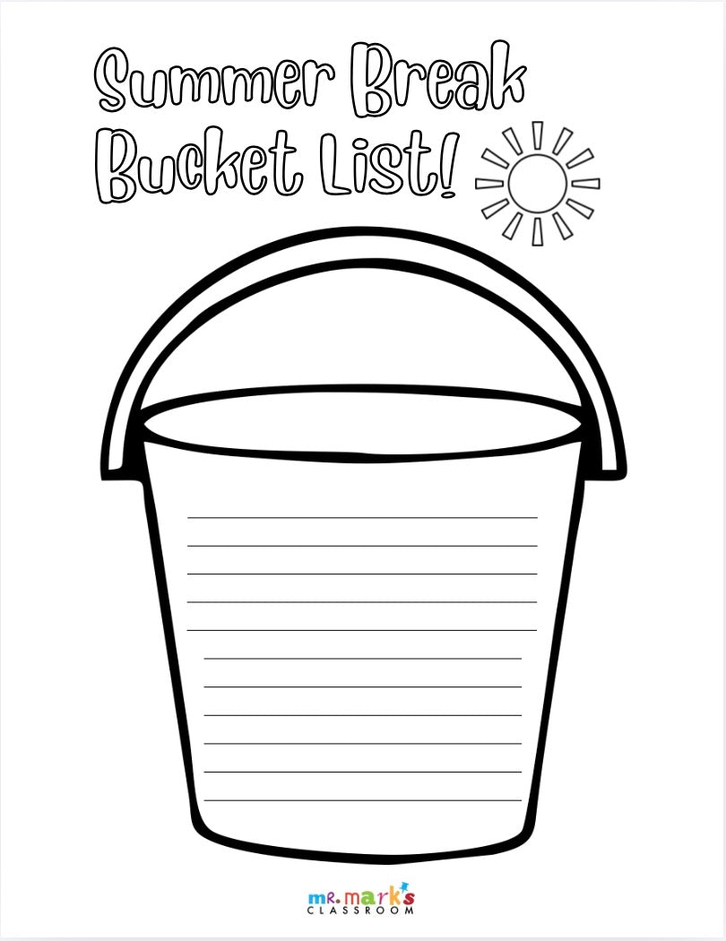 Summer Bucket List Free Download