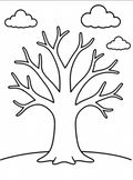 Preschool Tree Coloring Page