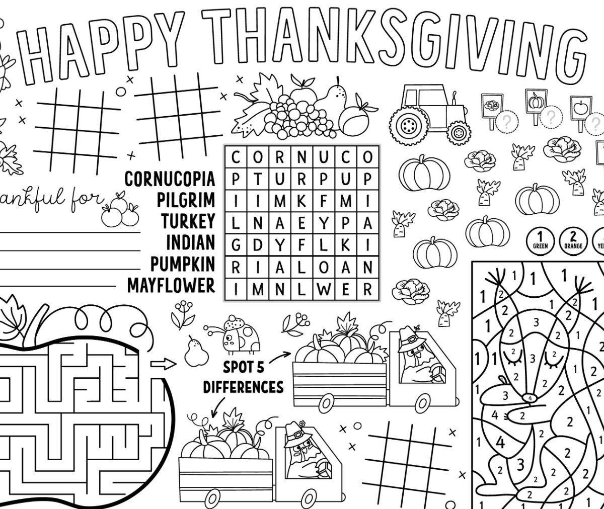 Thanksgiving Activity Page