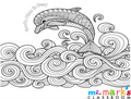 Dolphin Doodle Art image 0