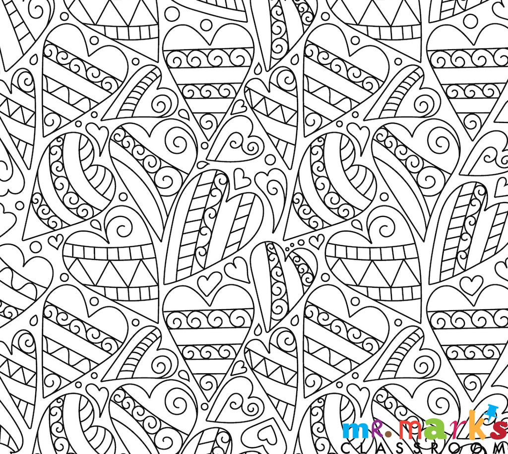 Valentine's Doodle Art- Individuals - Hearts Collage image