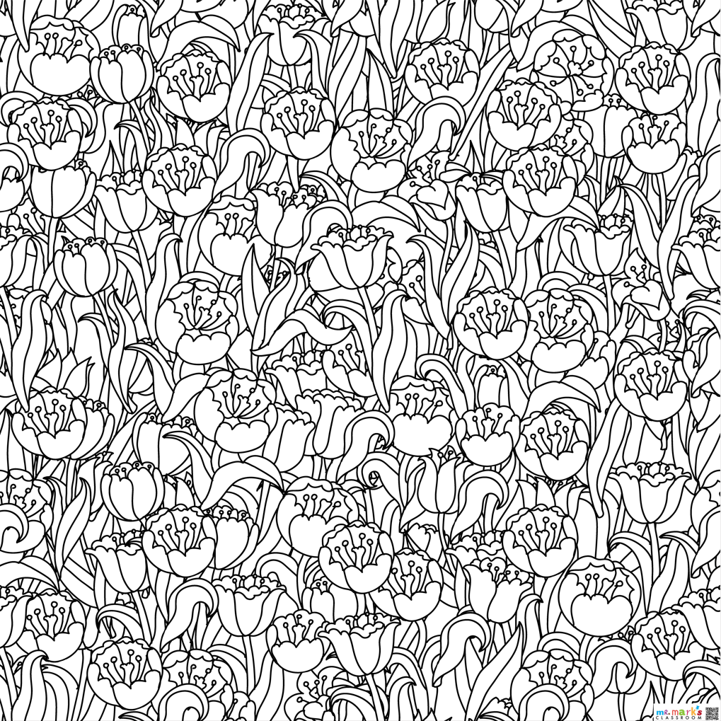 Doodle Art Individuals: Spring Designs - Tulips image