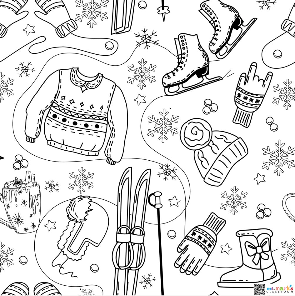 Winter Gear Doodle Art image 0