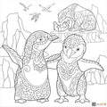 Penguin Doodle Art image 0