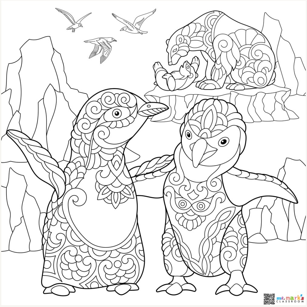 Penguin Doodle Art image 0