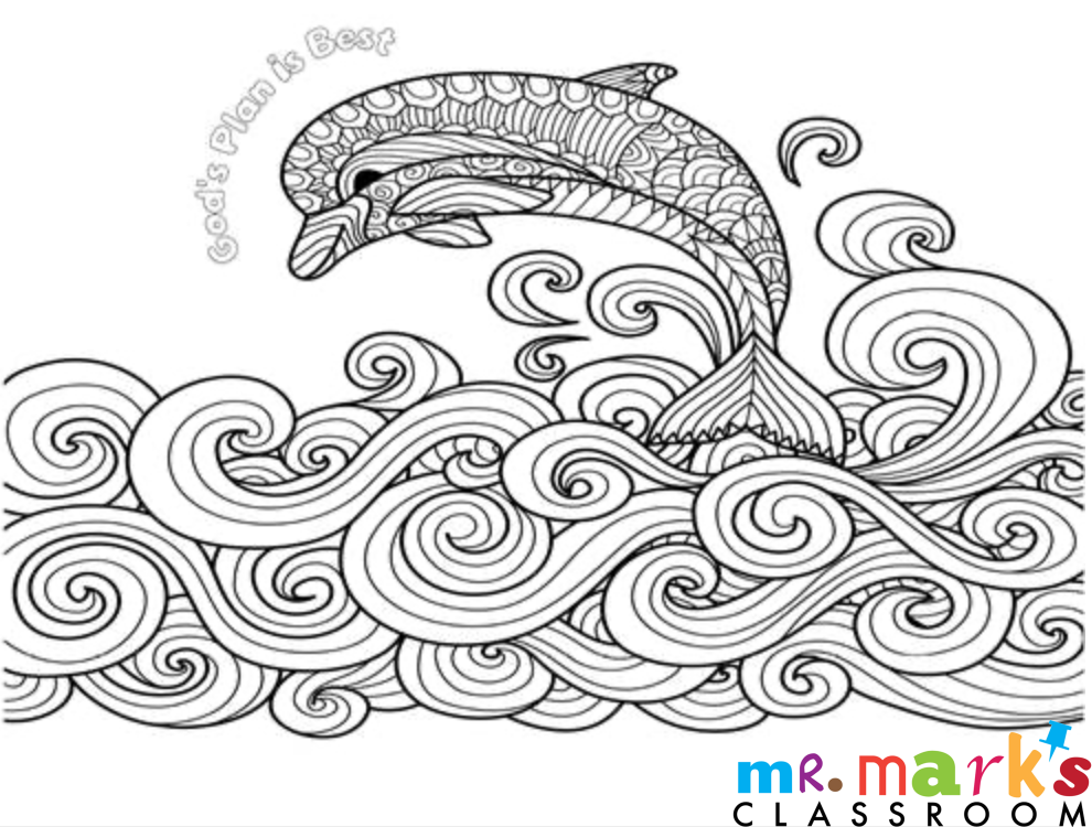 Dolphin Doodle Art image 1