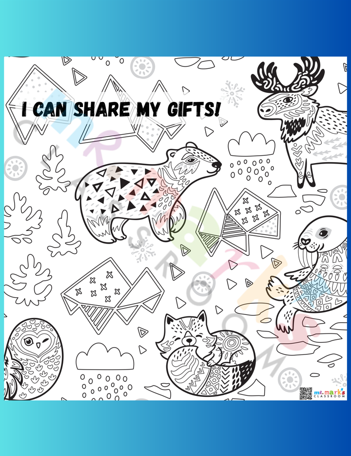 Doodle Art Individuals: Snow Slopes - Animals Day 1 image