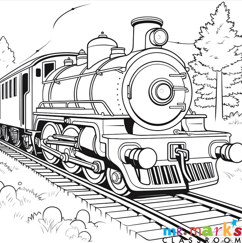 Train/ Western Doodle Art- Individuals image 0