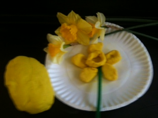 Daffodils and Play Dough