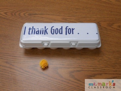 Egg Carton “I thank God” Game