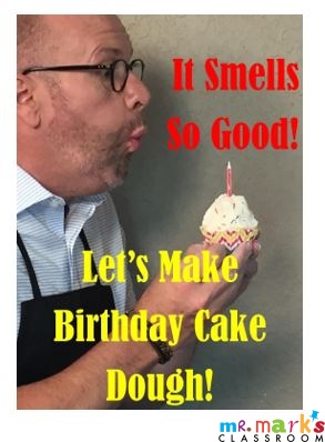 Birthday Cake Cloud Dough