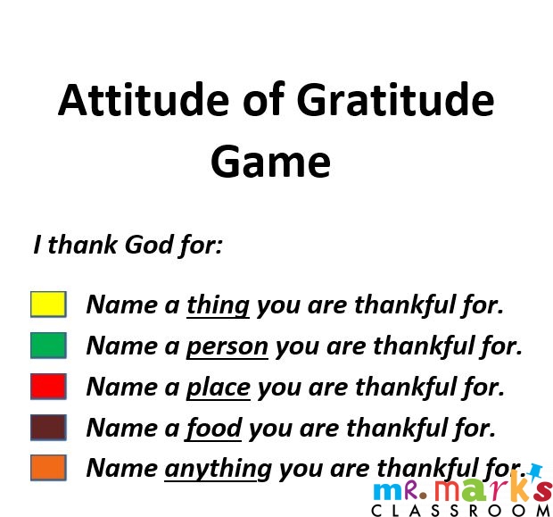 The Attitude of Gratitude|Mr. Mark's Classroom