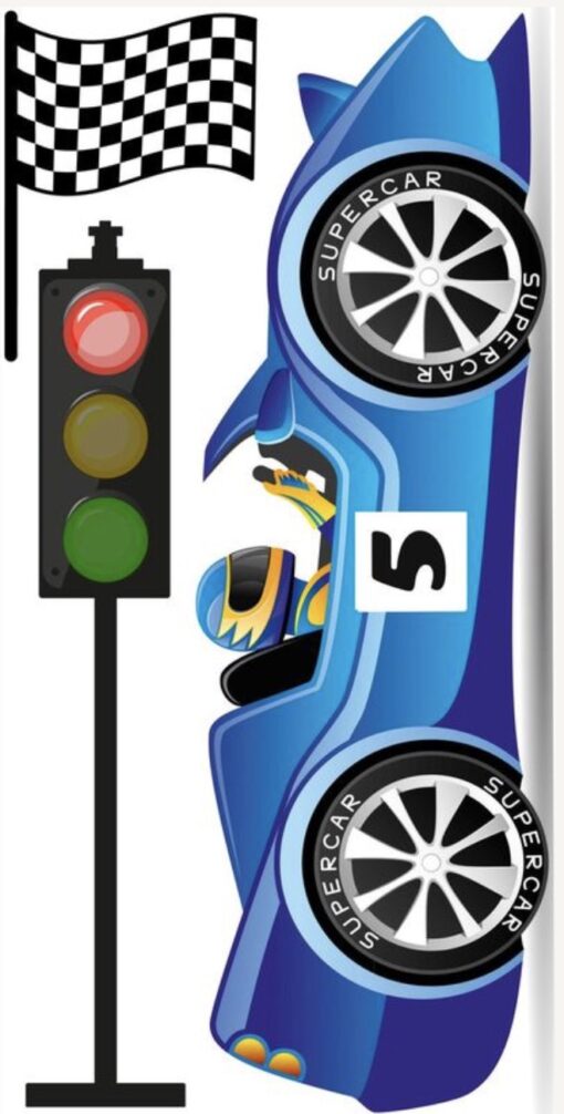 Blue Race Car - Image 2