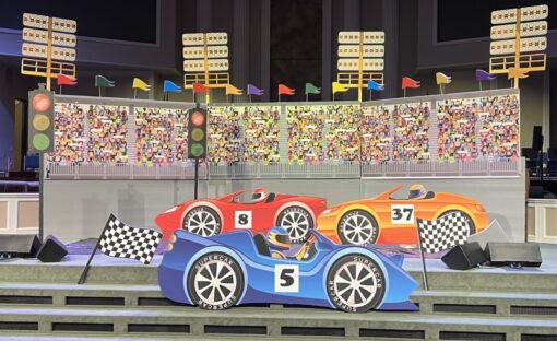 Blue Race Car