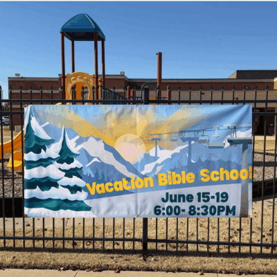 Outdoor Banner: Snow Slopes