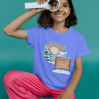 Snow Slopes Theme Tee